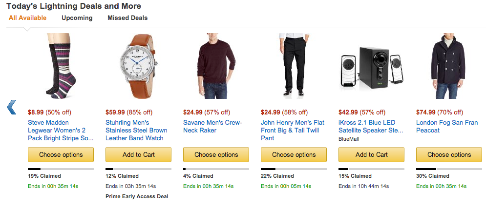 Pricing Page Tactics Amazon Urgency